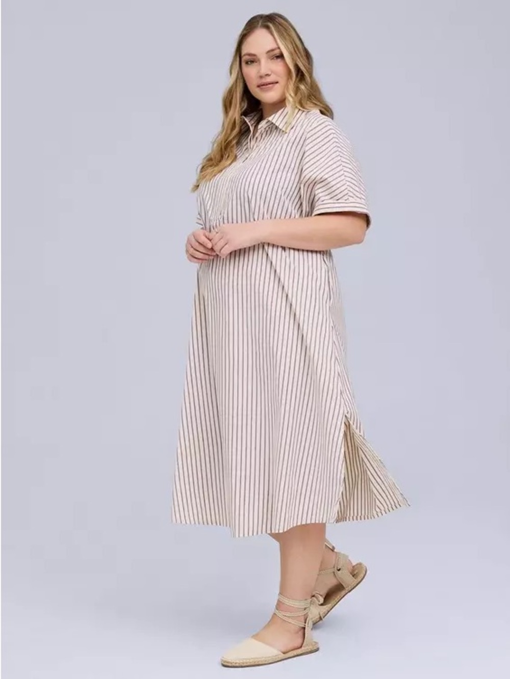 Belle Isle midi popover dolman dress - Picture 3 of 8